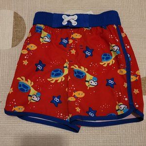 12m red and blue swim trunks